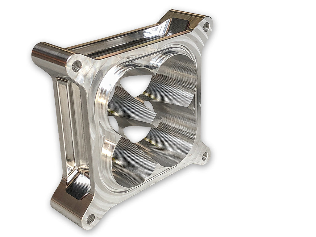 Billet CNC Hemi Tunnel Ram Carb Spacers Ray Barton Racing Engines, Inc.