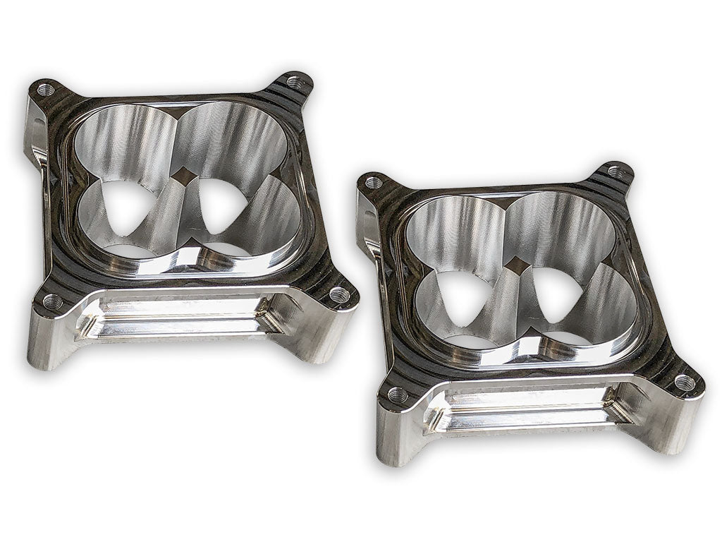 Billet CNC Hemi Tunnel Ram Carb Spacers Ray Barton Racing Engines, Inc.